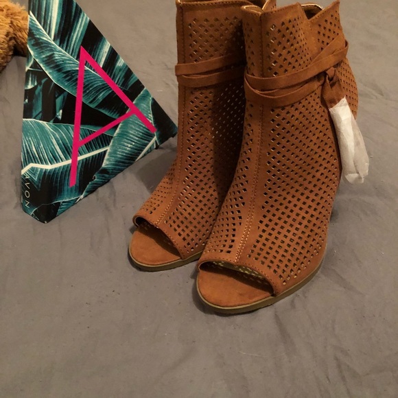 camel peep toe boots